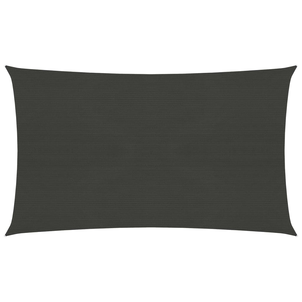 vidaXL Sunshade Sail 160 g/mŒ_ Anthracite 3.5x5 m HDPE