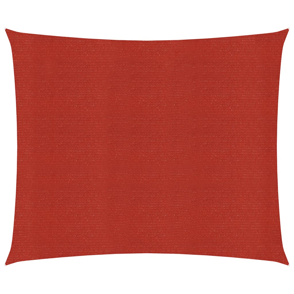 vidaXL Sunshade Sail 160 g/mŒ_ Red 5x5 m HDPE