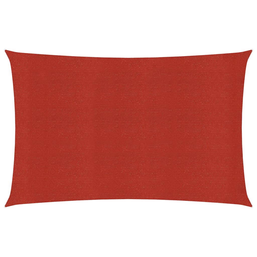 vidaXL Sunshade Sail 160 g/mŒ_ Red 2x4.5 m HDPE