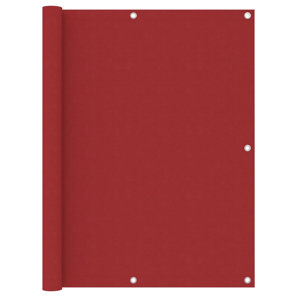 vidaXL Balcony Screen Red 120x500 cm Oxford Fabric