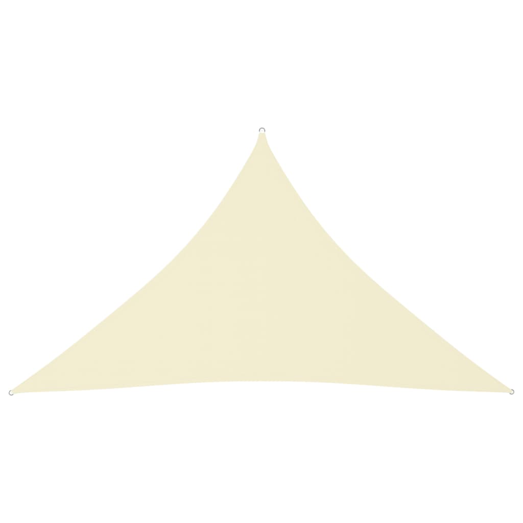 vidaXL Sunshade Sail Oxford Fabric Triangular 3.5x3.5x4.9 m Cream