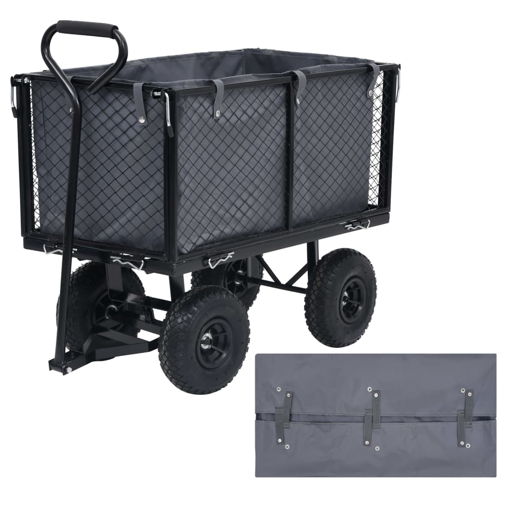 vidaXL Garden Cart Liner Dark Grey 81x41x40 cm Fabric