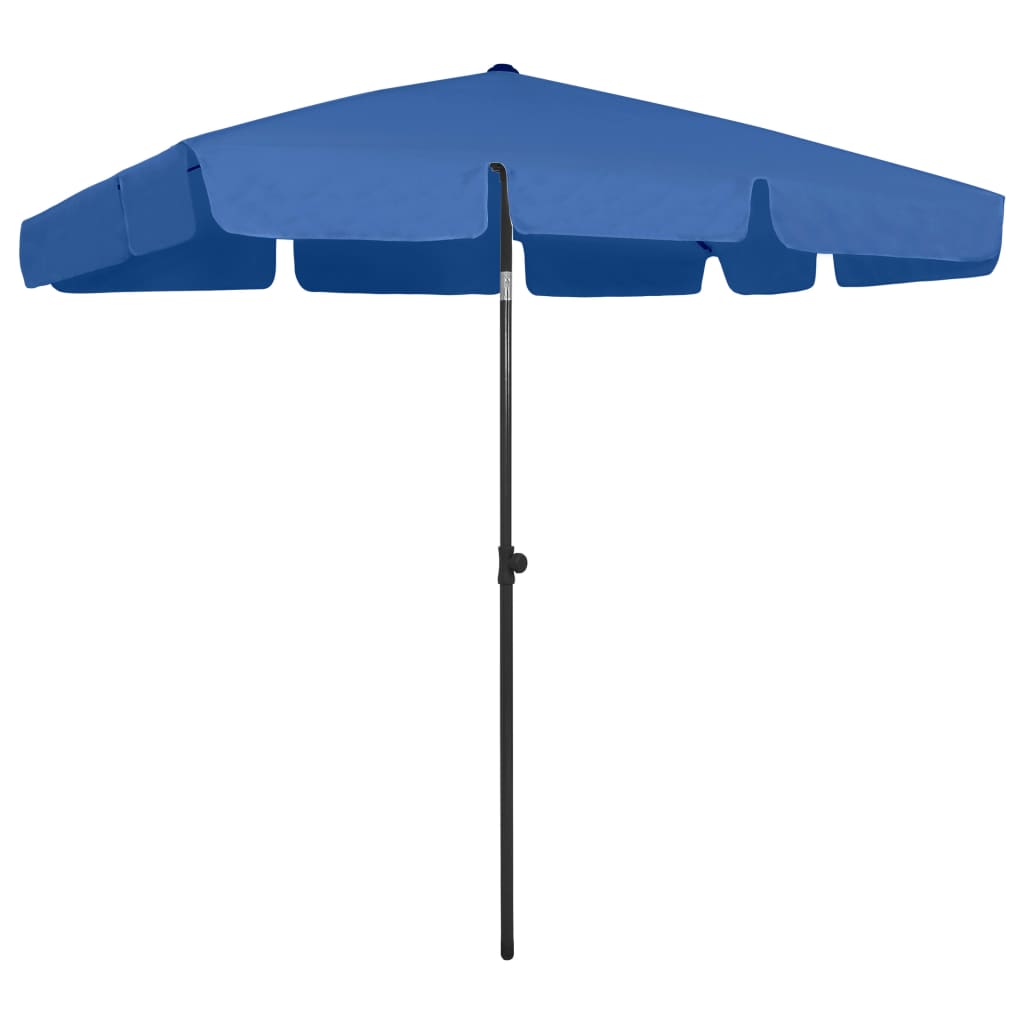 vidaXL Beach Umbrella Azure Blue 200x125 cm