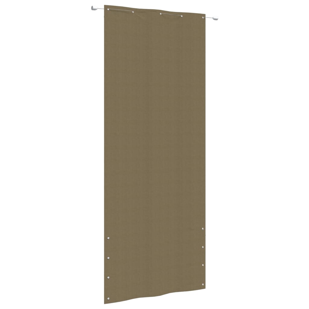 vidaXL Balcony Screen Taupe 100x240 cm Oxford Fabric