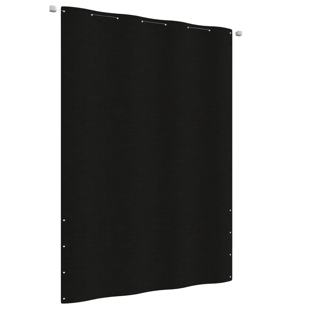 vidaXL Balcony Screen Black 160x240 cm Oxford Fabric