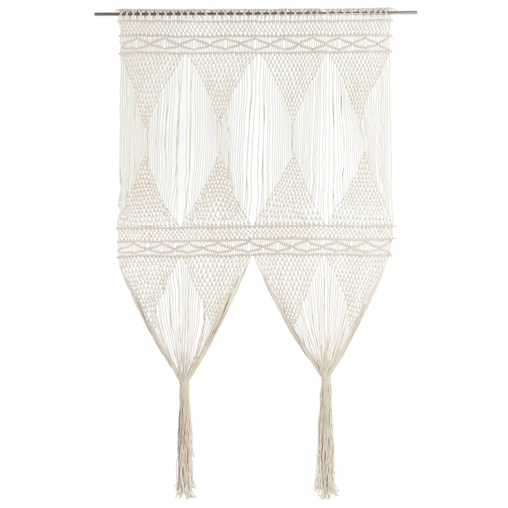 vidaXL Macrame Curtain 140x240 cm Cotton