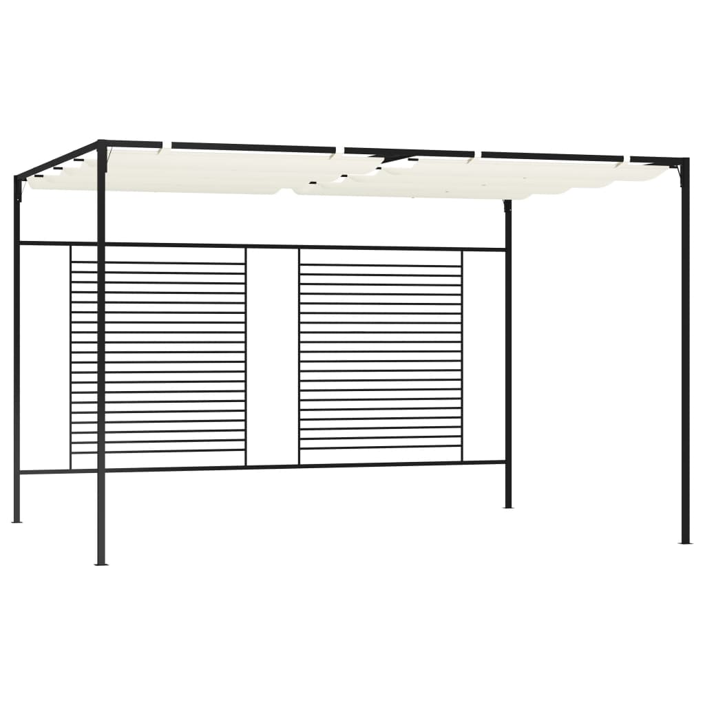 vidaXL Gazebo with Retractable Roof 3x4x2.3 m Cream 180 g/mŒ_