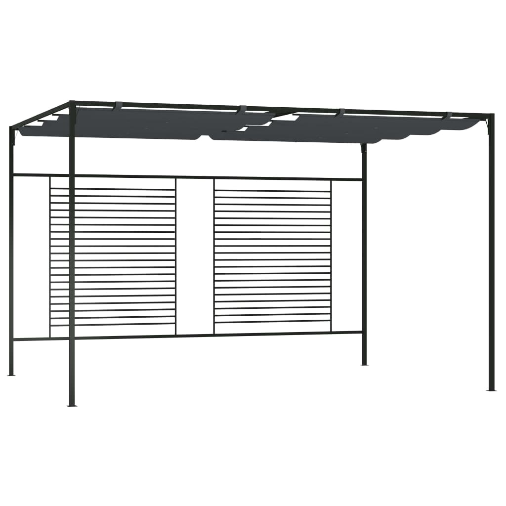vidaXL Gazebo with Retractable Roof 4x3x2.3 m Anthracite 180 g/mŒ_