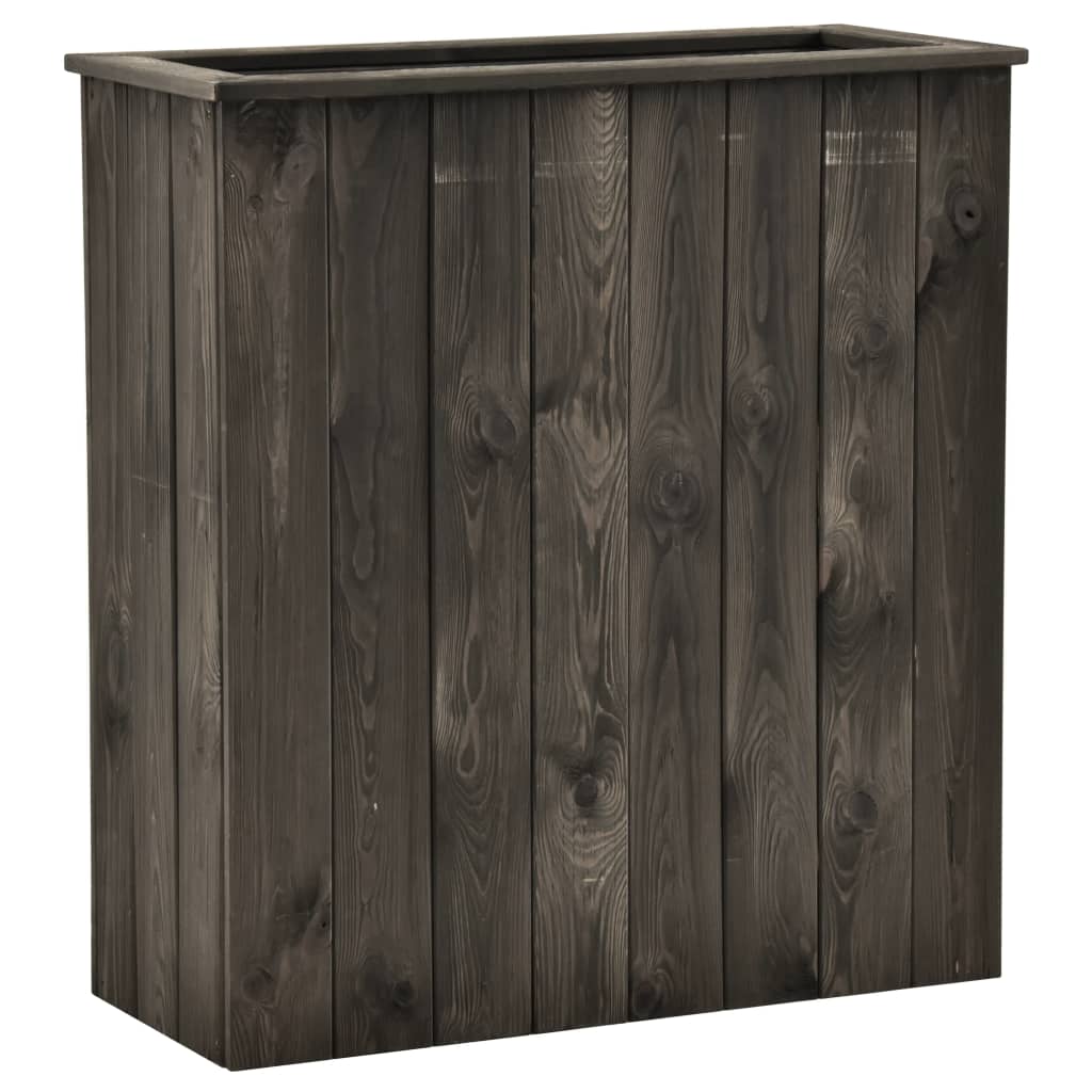 vidaXL Raised Bed Dark Grey 74x32x80 cm Solid Pinewood