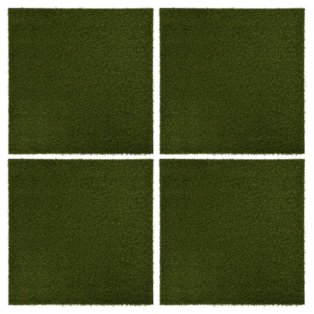 vidaXL Artificial Grass Tiles 4 pcs 50x50x2.5 cm Rubber