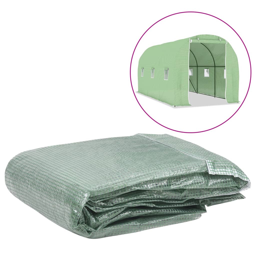 vidaXL Greenhouse Replacement Cover (9 m²) 200x450x200 cm Green
