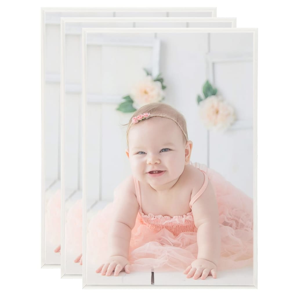 vidaXL Photo Frames Collage 3 pcs for Wall Silver 42x59.4 cm MDF