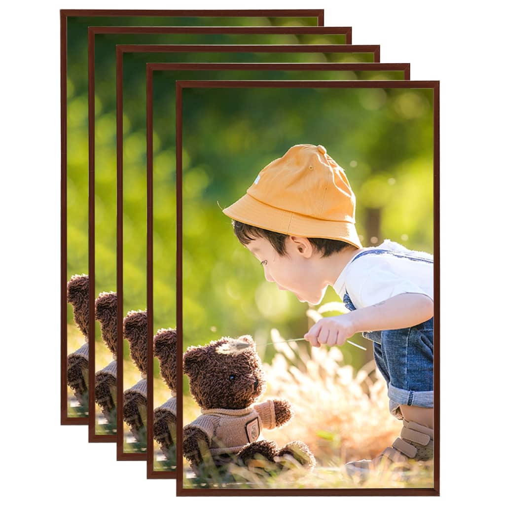 vidaXL Photo Frames Collage 5 pcs for Table Bronze 13x18cm MDF
