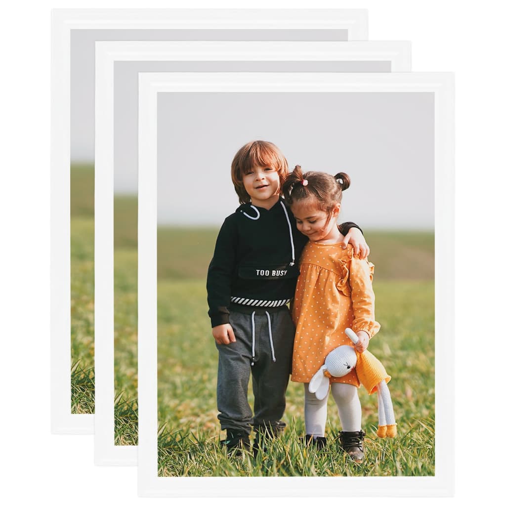 vidaXL Photo Frames Collage 3 pcs for Wall or Table White 70x90 cm MDF