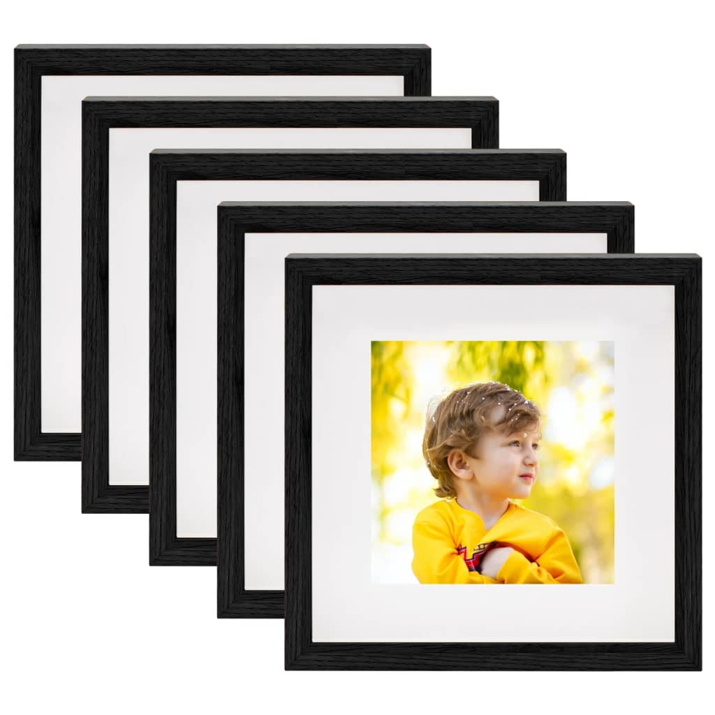 vidaXL 3D Box Photo Frames 5 pcs Black 23x23 cm for 13x13 cm Picture