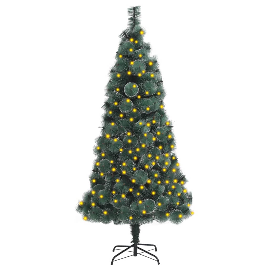 vidaXL Artificial Pre-lit Christmas Tree with Stand Green 120 cm PET