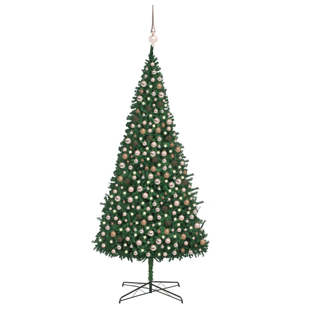 vidaXL Artificial Pre-lit Christmas Tree with Ball Set LEDs 400 cm Green