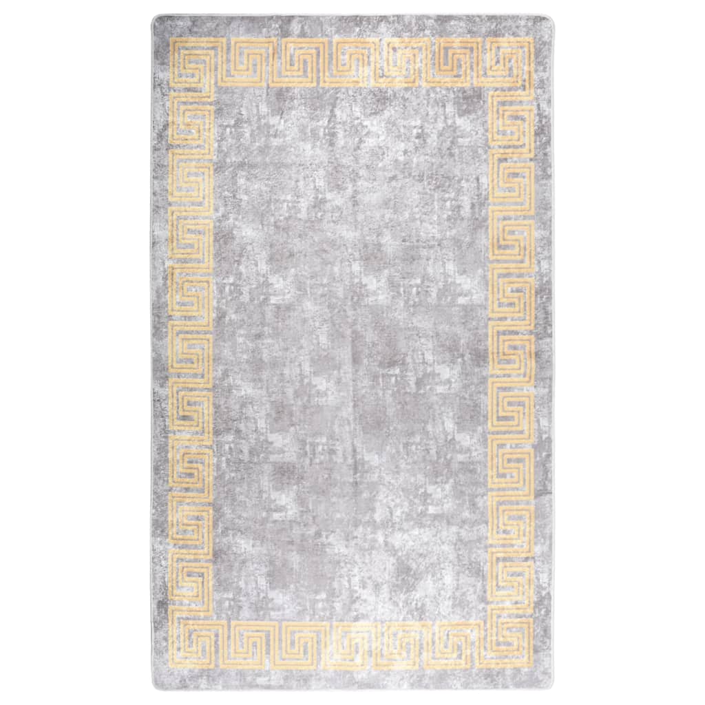vidaXL Rug Washable 120x180 cm Grey Anti Slip