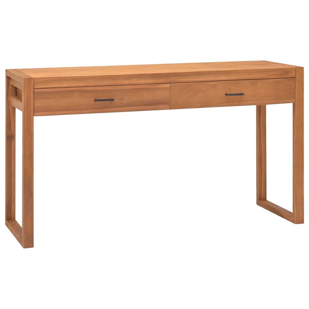 vidaXL Desk with 2 Drawers 120x40x75 cm Solid Wood Teak