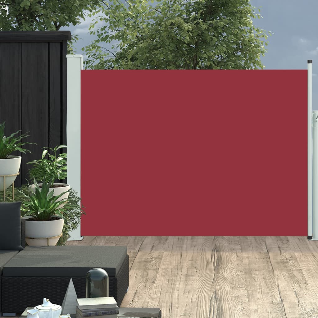 vidaXL Patio Retractable Side Awning 117x500 cm Red