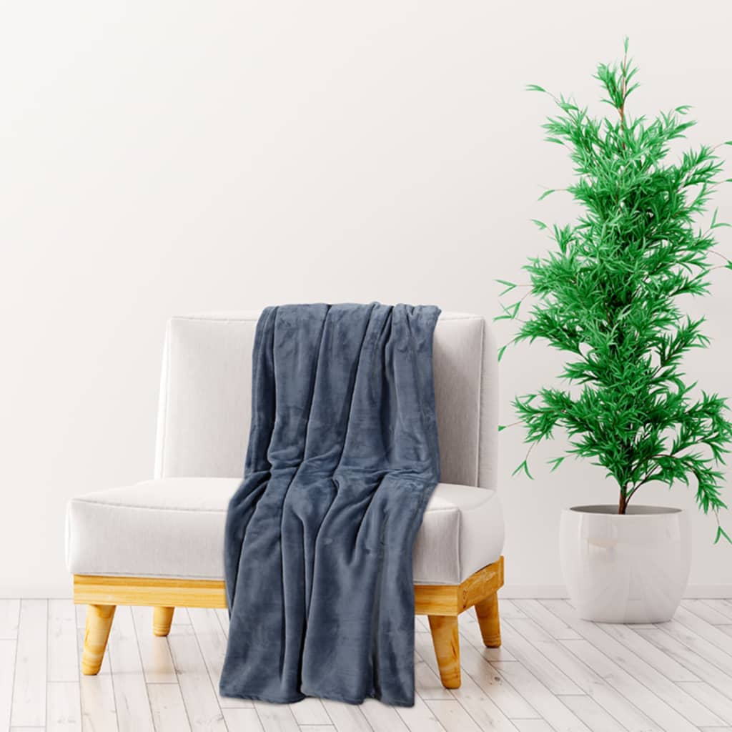 vidaXL Blanket Ultimate Grey 130x170 cm Polyester