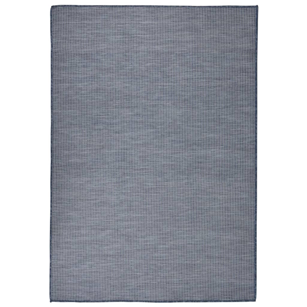 vidaXL Outdoor Flatweave Rug 140x200 cm Blue