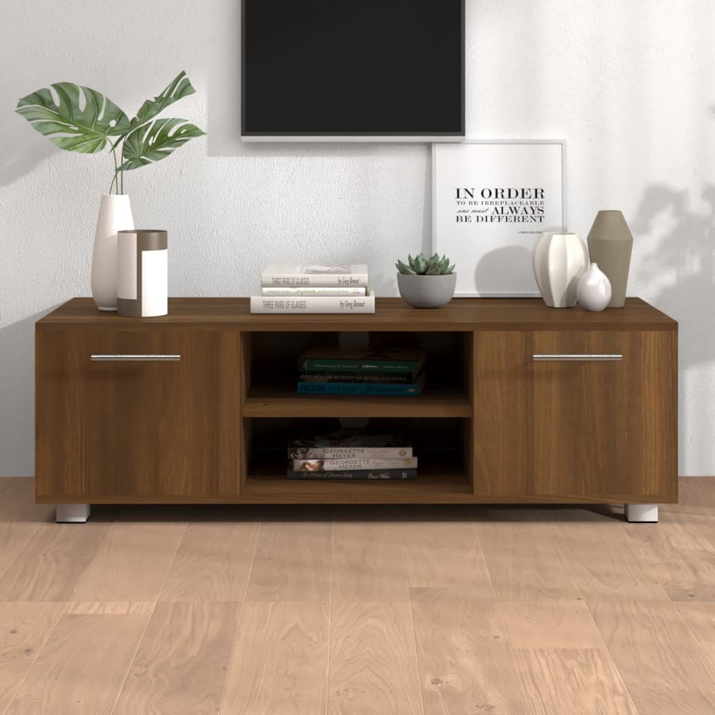 vidaXL TV Cabinet Brown Oak 110x40x35 cm Engineered Wood