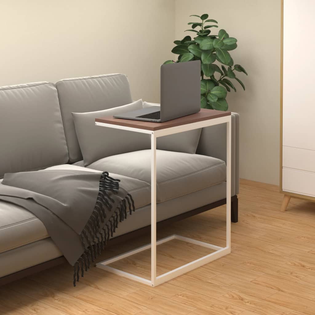 vidaXL Side Table White 55x35x66 cm Engineered Wood