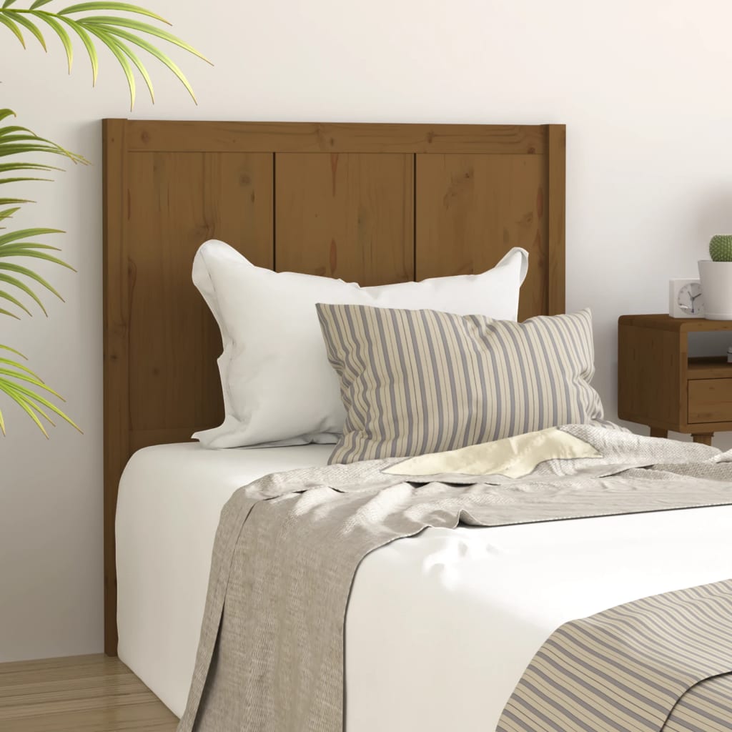 vidaXL Bed Headboard Honey Brown 80.5x4x100 cm Solid Pine Wood