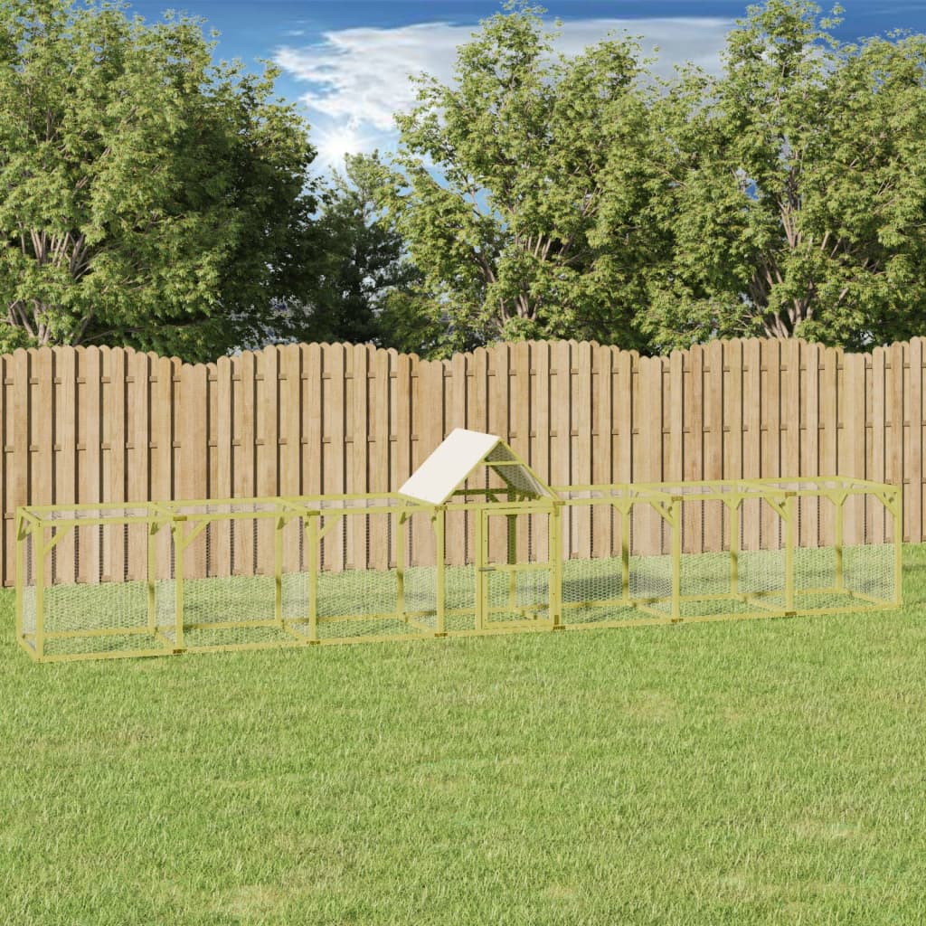 vidaXL Chicken Coop 700x100x150 cm Impregnated Solid Wood Pine