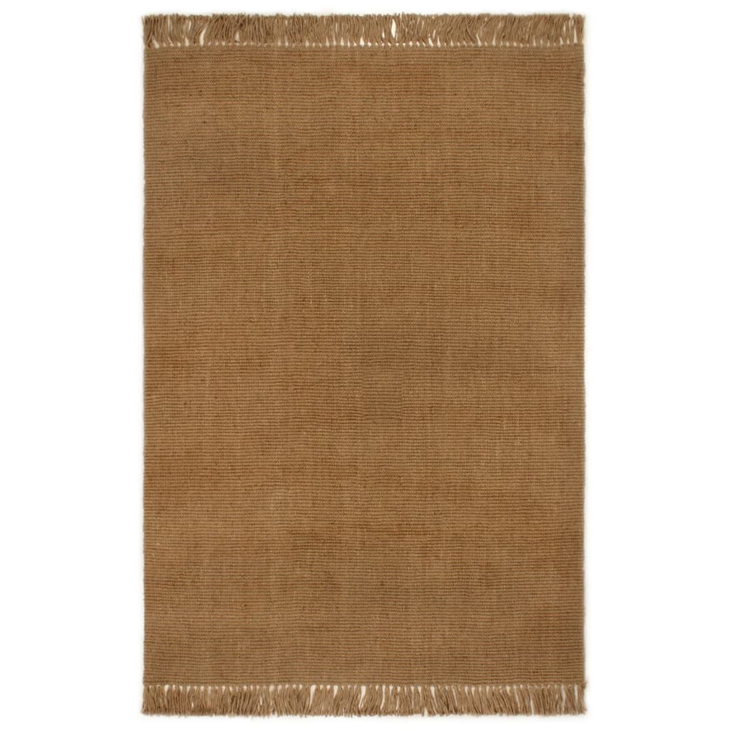 vidaXL Rug with Tassels 180x250 cm Jute