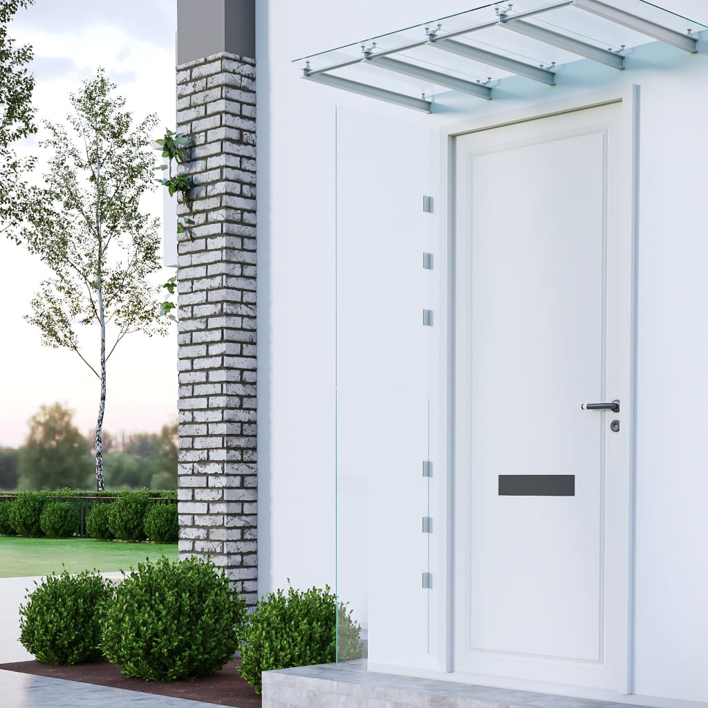 vidaXL Side Panels for Door Canopy 2 pcs Transparent Tempered Glass