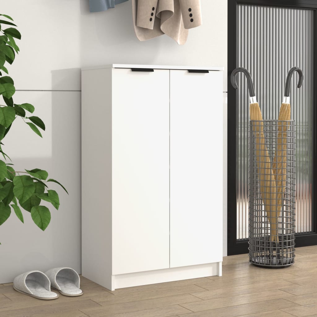 vidaXL Shoe Cabinet White 59x35x100 cm Engineered Wood