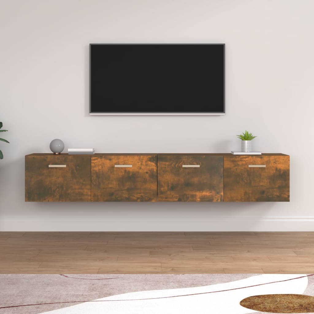 vidaXL Wall Cabinets 2 pcs Smoked Oak 100x36.5x35 cm Engineered Wood