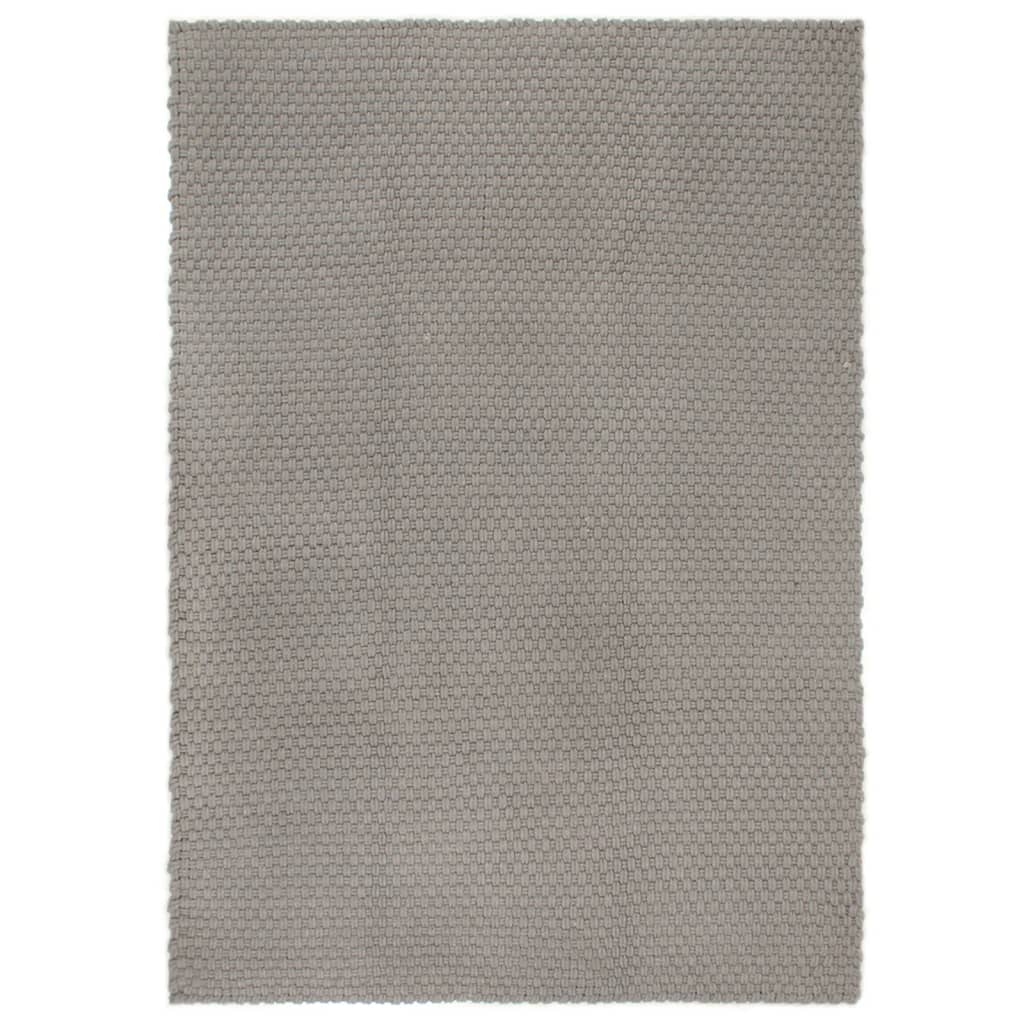 vidaXL Rug Rectangular Grey 120x180 cm Cotton