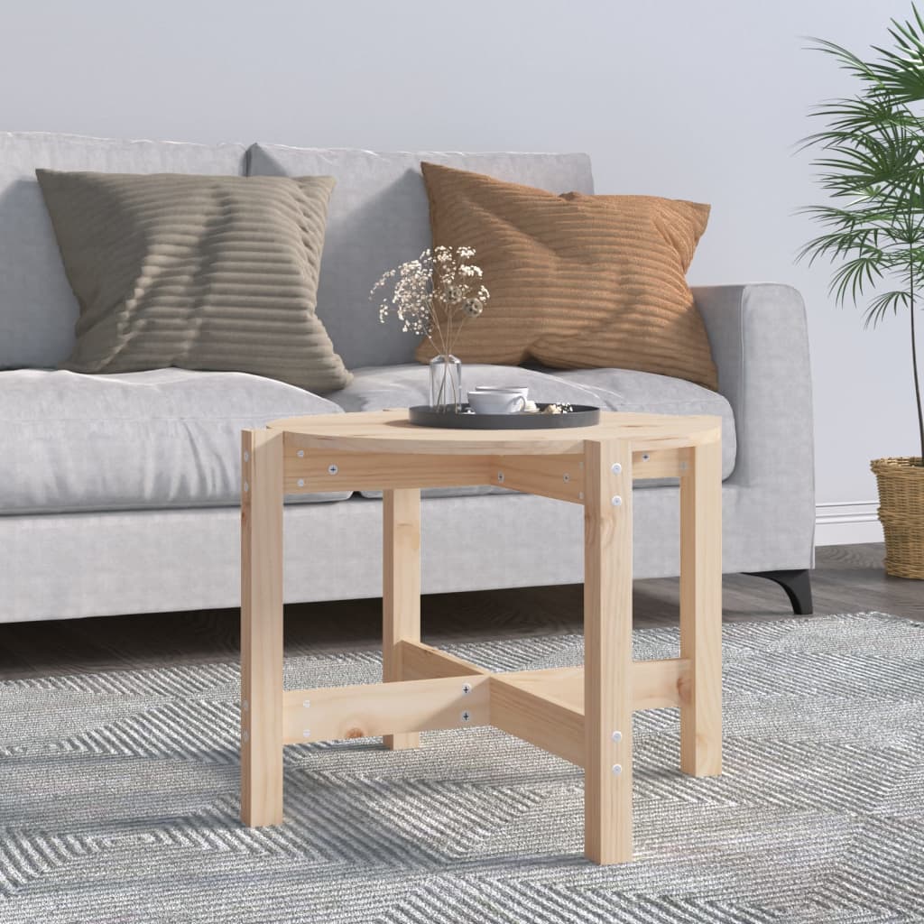 vidaXL Coffee Table íÖ 62.5x45 cm Solid Wood Pine