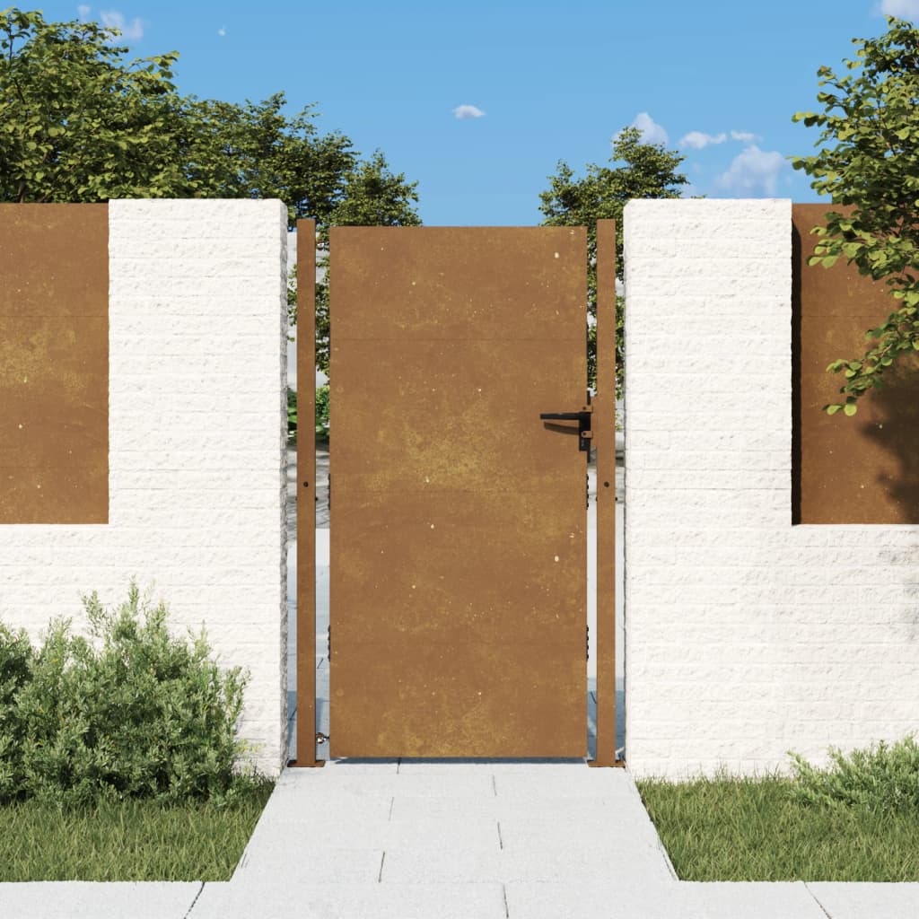 vidaXL Garden Gate 105x180 cm Corten Steel