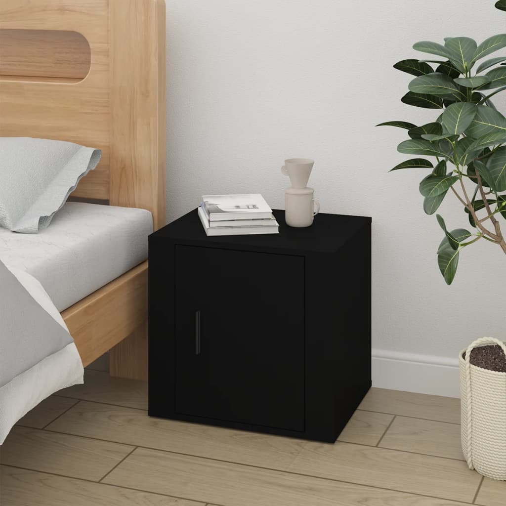 vidaXL Bedside Cabinet Black 50x39x47 cm