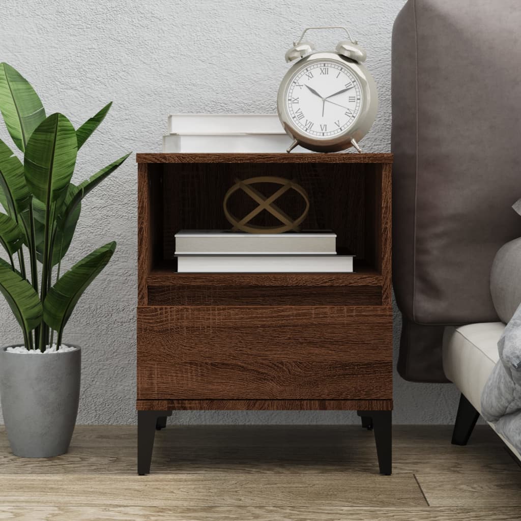 vidaXL Bedside Cabinet Brown Oak 40x35x50 cm
