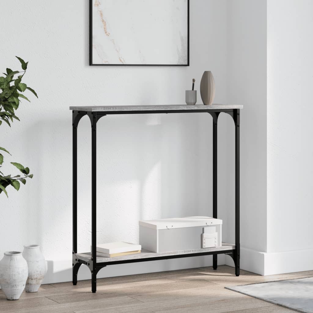 vidaXL Console Table Grey Sonoma 75x22.5x75 cm Engineered Wood