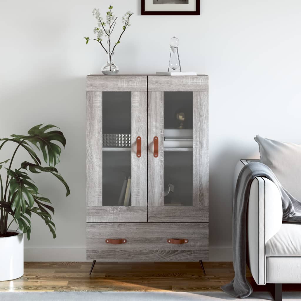 vidaXL Highboard Grey Sonoma 69.5x31x115 cm Engineered Wood