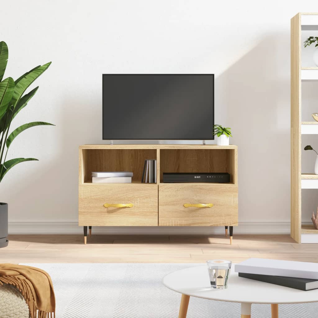 vidaXL TV Cabinet Sonoma Oak 80x36x50 cm Engineered Wood