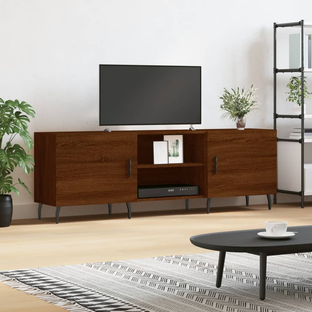 vidaXL TV Cabinet Brown Oak 150x30x50 cm Engineered Wood