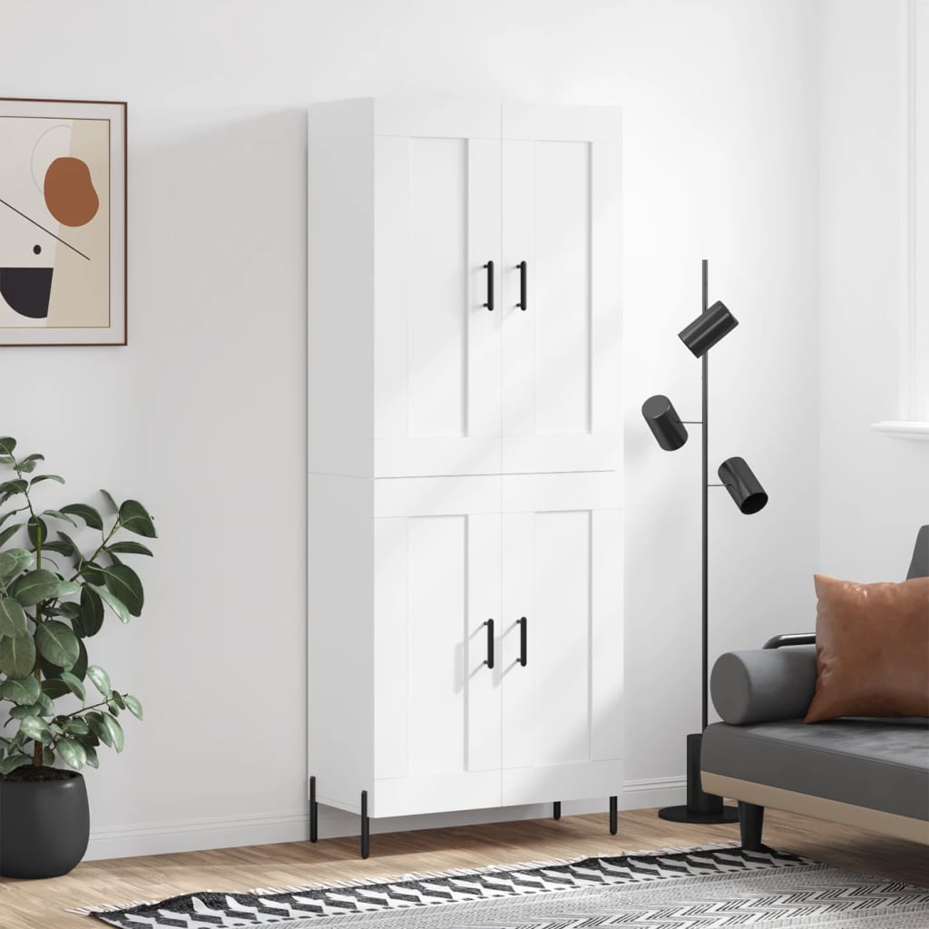 vidaXL Highboard White 69.5x34x180 cm Engineered Wood