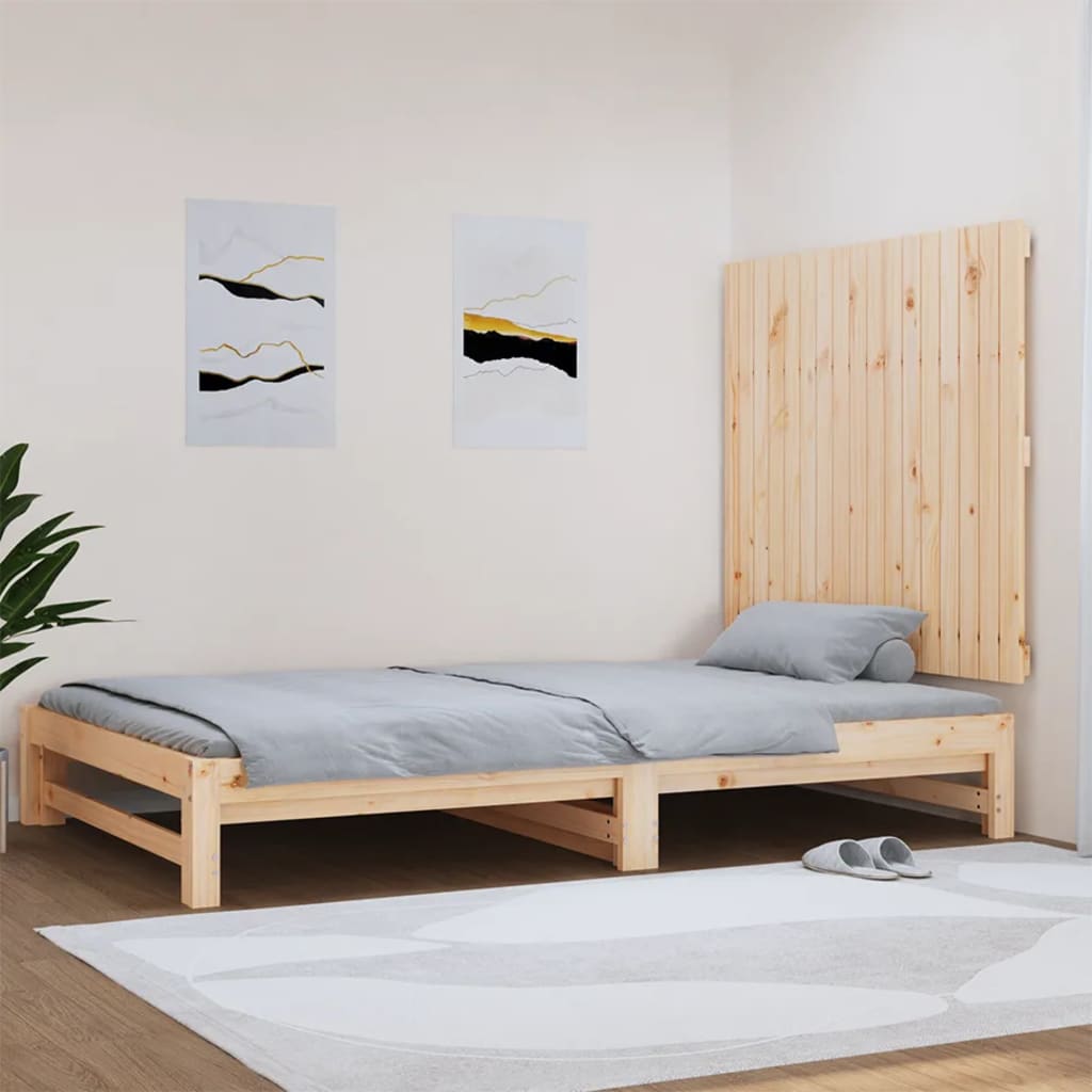 vidaXL Wall Headboard 108x3x90 cm Solid Wood Pine