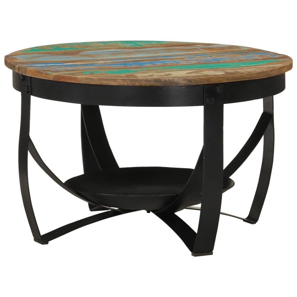 vidaXL Coffee Table íÖ 68x43 cm Solid Wood Reclaimed and Iron