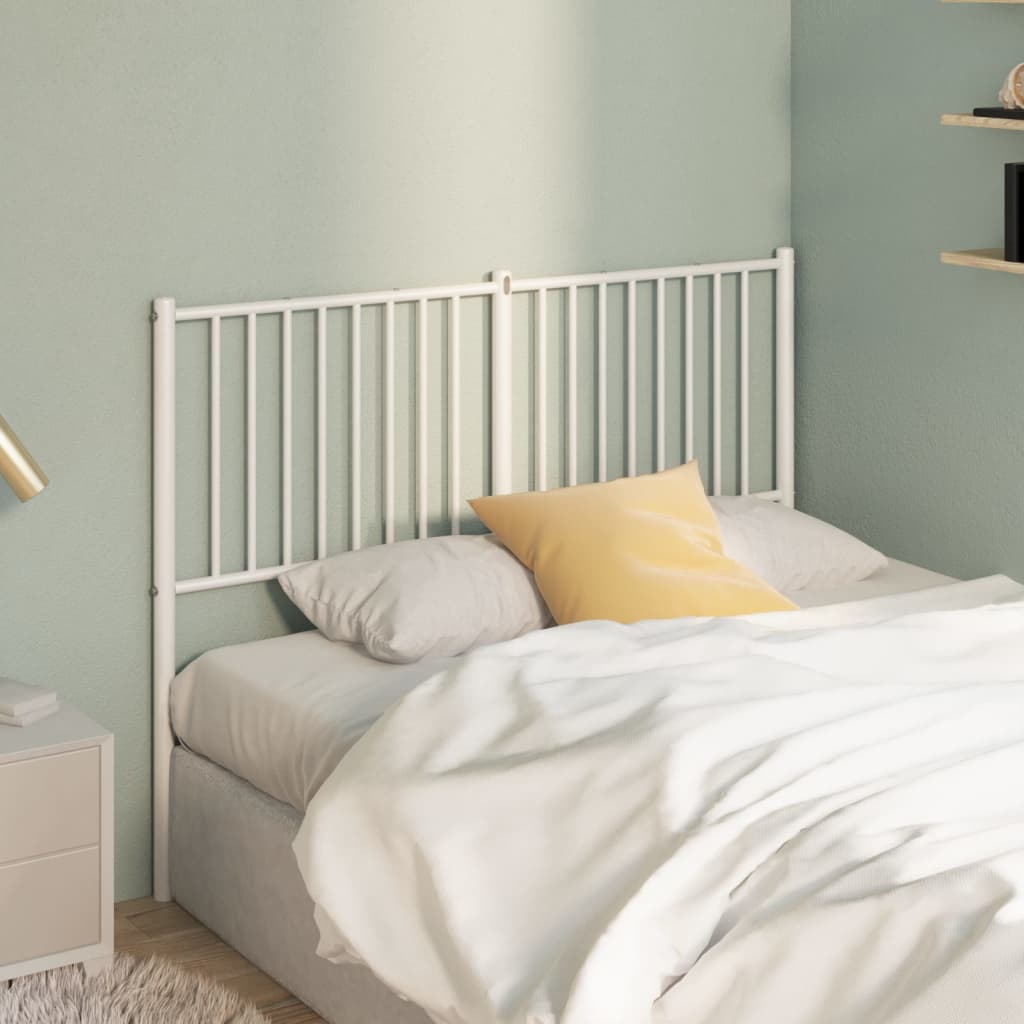 vidaXL Metal Headboard White 140 cm