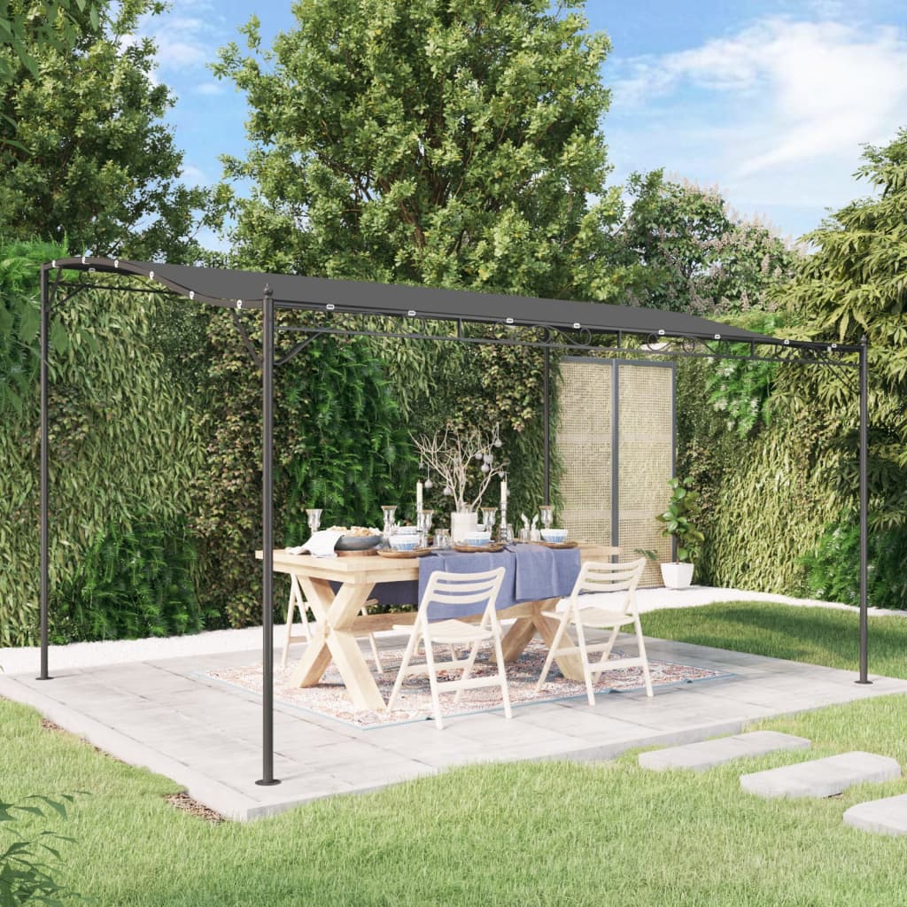 vidaXL Canopy Anthracite 4x3 m 180 g/mŒ_ Fabric and Steel