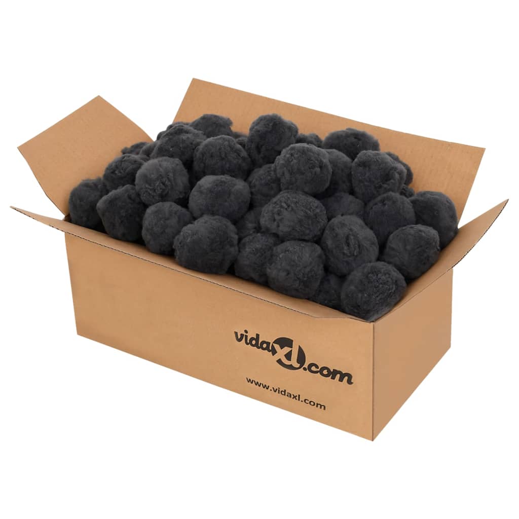 vidaXL Odor Removal Pool Filter Ball Black 700 g Polyethylene