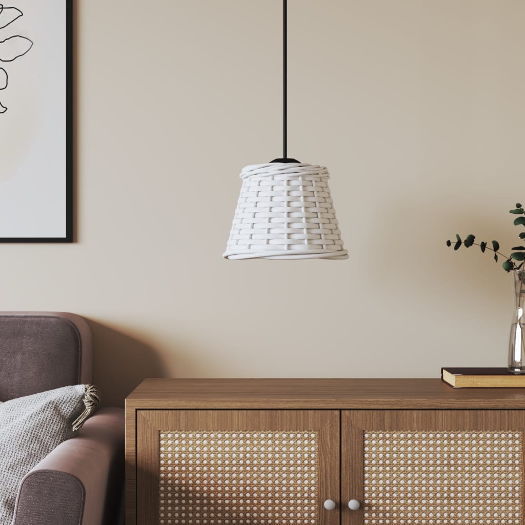 vidaXL Ceiling Lamp Shade White íÖ15x12 cm Wicker